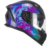CGM Casco Moto Integrale full face, 311S BLAST JELLY Nero Viola LEDY