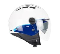 CGM Casco open face, 116G AIR BICO Bianco Blu, L (59-60cm)