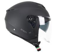 CGM Casco open face, 126A IPER MONO Nero opaco, XXL (61cm)