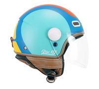 CGM Casco open face, 191G PIX SPRINT Celeste Arancione opaco lunga, XS (54cm)