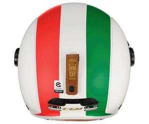 Cgm Casco Urbano 801i Ebi Italia White / Green / Red