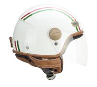 CGMITALIA Casco open face 191I PIX IT, Verde/Bianco/Rosso, lunga, M (56 cm)
