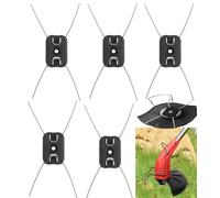 CGNRONEAU 5PCS String Trimmer Testa Elettrico Weed Trimmer Lama di Ricambio Filo di Acciaio Filo Trimmer Bobina Filo Weed Trimmer Testa Weed Wacker Attacco per Tagliabordi Cordless Foro 0,2 Pollici
