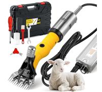 CGOLDENWALL 1000W Tosatrice Professionale per Pecore 2400giri/min con 6 Velocità e Doppia Protezione Anti-Surriscaldamento -Lame in Acciaio al Carbonio per Pecore, Capre, Alpaca - Kit Completo Incluso