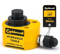 CGOLDENWALL 10T Martinetto Idraulico, Corsa 26mm, Auto-Altezza 51mm, Area Effettiva 11.3cm², per Ponti/Edifici/Ingegneria Meccanica (DFPY-10T)