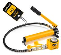 CGOLDENWALL 20T Martinetto Idraulico con Pompa CP-180, Corsa 14mm, Auto-Altezza 58mm, Area Effettiva 33.16cm², per Ponti/Edifici/Ingegneria Meccanica (FPY-20T+CP-180)