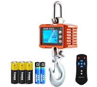CGOLDENWALL Bilancia per Gru 2000kg/4400lb, Industriale Sospesa Bilancia a Gancio con Display Lcd Retroilluminato e Kg/Lb/N Commutabile, Ideale per Aziende Agricole, Caccia e Edilizia, Arancione