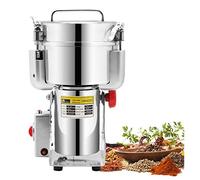 CGOLDENWALL Macinino elettrico per cereali, 1000 g, per erbe e spezie, in acciaio inox, con funzione di protezione di sicurezza Open-Cover-Stop, 220 V (2000 g)