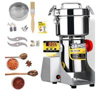 CGOLDENWALL Mulino elettrico per cereali 30-300 maglie macinazione superfine per erbe/grani/spezie/semi 28000 giri al minuto ad alta velocità in acciaio inox (800g LED Oscillante)