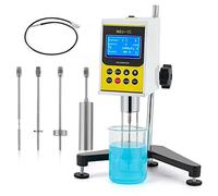 CGOLDENWALL Viscometro Rotazionale Viscometro Viscosità Misuratore Fluidimetro Misuratore Newton Liquido Viscometro Display LCD con 4 Rotori (NDJ-9S: Campo di misura 1-6.000.000 mpa.s)