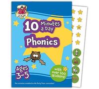 CGP Books 10 Minutes a Day Phonics for Ages 3-5 (with over 100 stick (Tascabile)