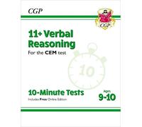 CGP Books 11+ CEM 10-Minute Tests: Verbal Reasoning - Ages (Mixed Media Product)