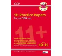 CGP Books 11+ CEM Practice Papers: Ages 10-11 - Pack 1 (wi (Mixed Media Product)