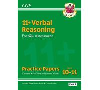 CGP Books 11+ GL Verbal Reasoning Practice Papers: Ages 10 (Mixed Media Product)