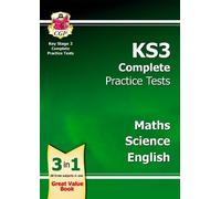 CGP Books KS3 Complete Practice Tests - Maths, Science & English (Tascabile)