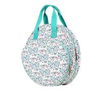CGRSDSD Conservazione Materiali per Il Cucito Borsa con Filo da Ricamo Borse Organizer Rotonde in Foglia d'Acero Borsa in Maglia Blu(A)