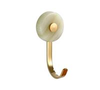 CGRSDSD Ganci Appendiabiti Ganci da parete for appendiabiti da bagno | Gancio portasciugamani da cucina in marmo e ottone Gancio porta abiti porta chiavi in ottone giada dorata(PURPLE)