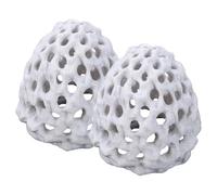 CGTQROVR 2 Pezzi di gamberi Pelli per l'acquario Grotta di gamberi Decorativi con Buchi multifunzionali Decorazioni di grotte di Pietra porosa porosa per Acquario per