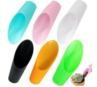 CGTQROVR 6 Pezzi Scoop del Terreno Bonsai 3x6, 5 Pollici 6 Colori in plastica Scoop Strumenti robusti e Lisce di Giardinaggio Ideali per la pianta in Vaso succulenta