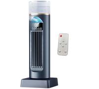 CGTQROVR Ventola di raffreddamento ad 2 in 1 6 velocità del ventola torre con umidificazione a 120 ° oscillante 6h timer LED silenzioso Display condizionatore portatile con telecomando per l
