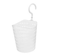 CGUOHU 4pcs Kitchen Storage Basket Plastic Hanging Baskets with Hook Facial Cleanser Bath Ball Holder Bathroom Organizers Per Riporre I Bagagli(White)