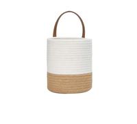 CGUOHU Baskets For Organizing Woven Rope Storage Basket Multifunctional For Desktop Office Bathroom Books Per Riporre I Bagagli(WHITE)