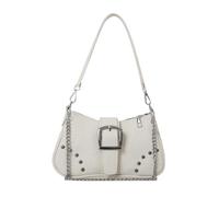 CGUOHU Borsa a Tracolla Con Rivetti Borsa a tracolla da donna retrò con decorazione a rivetto, semplice borsa a for le uscite(WHITE)