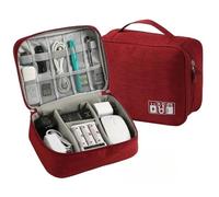 CGUOHU Borsa Organizer Cavi 2 pezzi Custodia for cavi impermeabile Organizzatore elettronico digitale Caricabatterie portatile USB for linea dati Spina da viaggio(Color 4)
