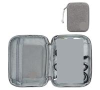 CGUOHU Borsa Organizer Cavi Accessori elettronici Borsa for l'organizzazione dei cavi Custodia for cavi USB Organizzazione dei cavi digitali Borsa for la conservazione della(Small Gray)