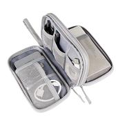 CGUOHU Borsa Organizer Cavi Borsa organizer elettronica in tessuto Oxford resistente, custodia da viaggio for accessori for cavi con tasca in rete for caricabatterie, USB(Gray)