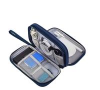 CGUOHU Borsa Organizer Cavi Borsa organizer elettronica in tessuto Oxford resistente, custodia da viaggio for accessori for cavi con tasca in rete for caricabatterie, USB(Blue)