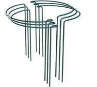 CGUOHU Confezione da 6 Pezzi Palo di Supporto for Piante Gabbia ad Anello in Metallo for piantare ortaggi Supporto Regolabile for Fiore Attrezzi Giardinaggio Domestico per Piante Supporti(6pcs L)