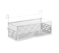 CGUOHU Hanging Basket Punch-Free Bed Storage Rack Space Saving Bedside Shelf Upper Bunk Per Riporre I Bagagli(White)