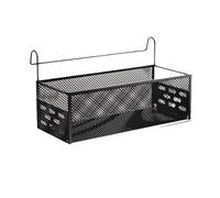 CGUOHU Hanging Basket Punch-Free Bed Storage Rack Space Saving Bedside Shelf Upper Bunk Per Riporre I Bagagli(Black)