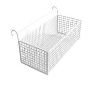 CGUOHU Hanging Storage Rack Iron Holder Bedside Basket No Drill Large Capacity Space-Saving Shelf Bathroom Per Riporre I Bagagli(White)