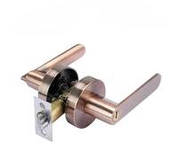 CGUOHU Maniglia a Leva Per Porta Set di serratura universale in lega alluminio con chiave for la camera da letto della famiglia(RED PATINA)