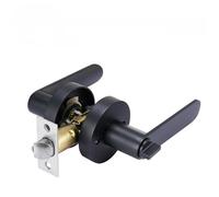 CGUOHU Maniglia a Leva Per Porta Set di serratura universale in lega alluminio con chiave for la camera da letto della famiglia(BLACK)