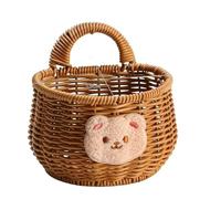 CGUOHU Versatile Wicker Bear Wall Hanging Basket for Kitchen and Bathroom Item Storage Per Riporre I Bagagli(S)