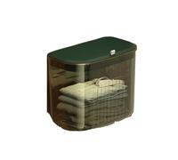 CGUOHU Wall-Mounted Laundry Hamper No-Drill Hanging Dirty Clothes Basket with Lid for Bathroom/Bedroom, Transparent Storage Bin Per Riporre I Bagagli(Green S)
