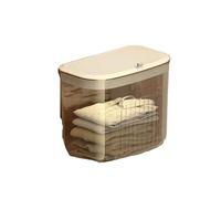 CGUOHU Wall-Mounted Laundry Hamper No-Drill Hanging Dirty Clothes Basket with Lid for Bathroom/Bedroom, Transparent Storage Bin Per Riporre I Bagagli(Transparent S)