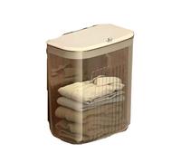 CGUOHU Wall-Mounted Laundry Hamper No-Drill Hanging Dirty Clothes Basket with Lid for Bathroom/Bedroom, Transparent Storage Bin Per Riporre I Bagagli(Transparent L)