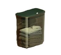 CGUOHU Wall-Mounted Laundry Hamper No-Drill Hanging Dirty Clothes Basket with Lid for Bathroom/Bedroom, Transparent Storage Bin Per Riporre I Bagagli(Green L)