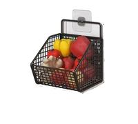 CGUOHU Wall-Mounted Multi-Functional Kitchen Organizer - Metal Vegetable, Garlic, And Onion Storage Basket Per Riporre I Bagagli(One grid 1pc)