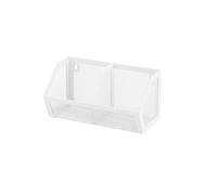 CGUOHU Wall Mounted Storage Basket Black White Garlic Ginger Onion Drainage Space Saving Large Capacity Spice Shelf Per Riporre I Bagagli(White-2Grids)
