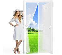 CGUOZI Zanzariera Magnetica per Porta, 120 x 220 cm la Tenda Magnetica è Ideale per la Porta del Balcone, per la Cantina e la Porta del terrazzo, Montaggio facilissimo Senza Foratura Bianco