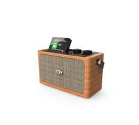 CGV Radio BeBop DAB+ portatile, FM, Bluetooth, USB, Micro-SD, AUX, 2x10W, display 2,4" Legno