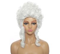 CGVG Parrucca barocca bianca da donna rinascimentale parrucche rococò per costume barocco cosplay Halloween carnevale