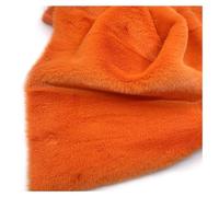 CGZCEICAN Short Plush Shaggy Faux Fur Fabric Sewing Fabric Supplies Super Soft And Fluffy Luxuriously Cushy for Craft Supply, Wedding Party Christmas Decoratio,Color:A/24(Orange)