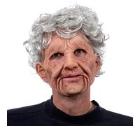 CGZWFERA -works Grandma Face Wig Old Man Mask Headwear Halloween Cosplay Costume Mask