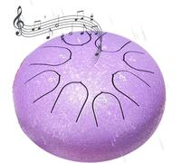 Ch-akra - Tamburo per pioggia all'aperto, impermeabile, tamburo per la pioggia per strumenti da giardino, tamburo ch-akra da 15,2 cm, 8 note, tamburo per pioggia Ch-akra all'aperto (viola)